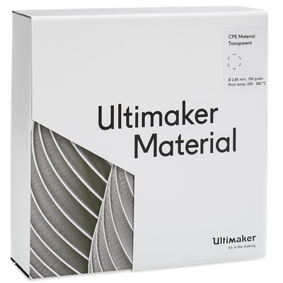 Ultimaker 2.85mm Transparent CPE 3D Printer Filament, 750g