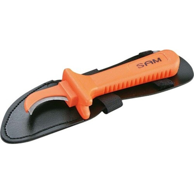SAM Cable Knife, VDE/1000V, 160 mm Overall, 40 mm Blade