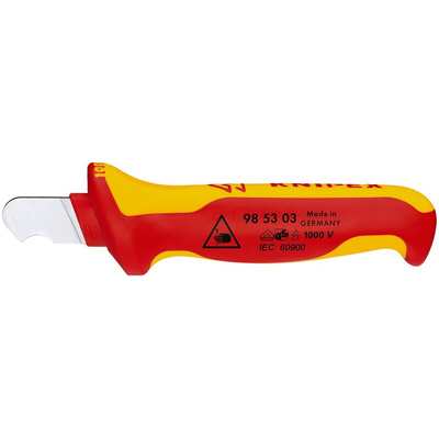 Knipex Cable Knife, 170 mm Overall, 28 mm Blade, Nylon 11 Handle