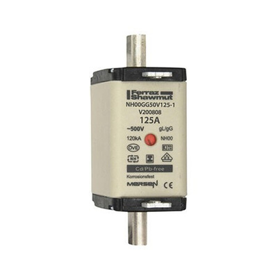 Mersen 125A NH Fuse, NH 00, 500V ac