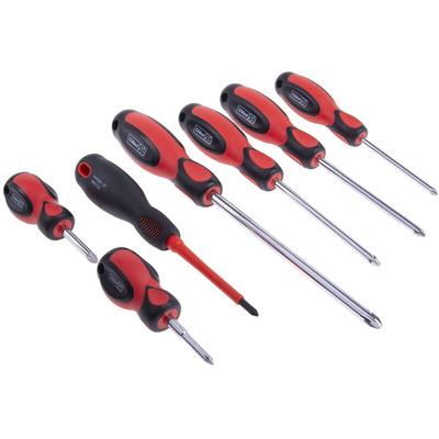 RS PRO Phillips; Pozidriv; Slotted Screwdriver Set, 18-Piece
