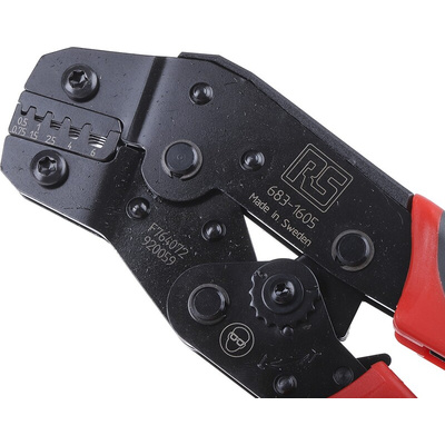 RS PRO Hand Ratcheting Crimp Tool for Wire End Sleeves, 0,5 → 6mm² Wire