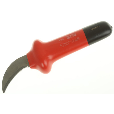 Bahco Cable Knife, VDE/1000V, 180 mm Overall, 50 mm Blade
