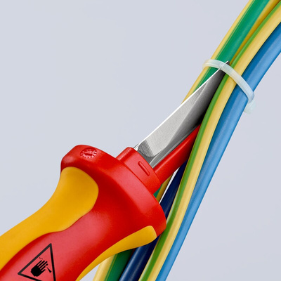 Knipex Cable Knife insulating multi-component handle, VDE/1000V, 190 mm Overall, 50 mm Blade, Bimaterial Handle