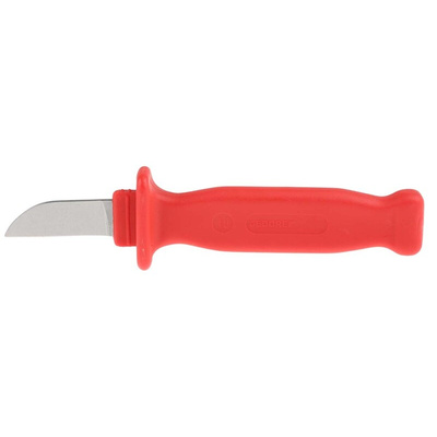 Gedore Cable Knife, VDE/1000V, 180 mm Overall, 50 mm Blade, Plastic Handle
