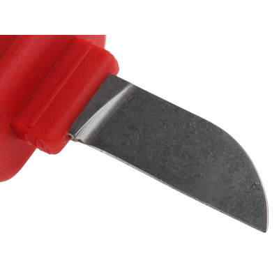 Gedore Cable Knife, VDE/1000V, 180 mm Overall, 50 mm Blade, Plastic Handle