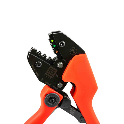 RS PRO Hand Ratcheting Crimp Tool for Insulated Spade Connectors, 0,1 → 1,5mm² Wire