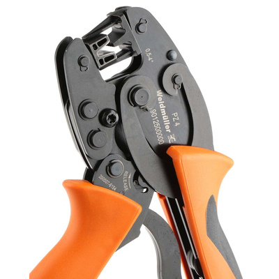 RS PRO Hand Ratcheting Crimp Tool for Crimp Contacts, 0,5 → 4mm² Wire