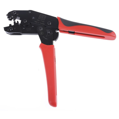 RS PRO Hand Ratcheting Crimp Tool for Flag Shoe Flat Connectors, 0,75 → 2,5mm² Wire