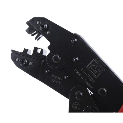 RS PRO Hand Ratcheting Crimp Tool for Flag Shoe Flat Connectors, 0,75 → 2,5mm² Wire