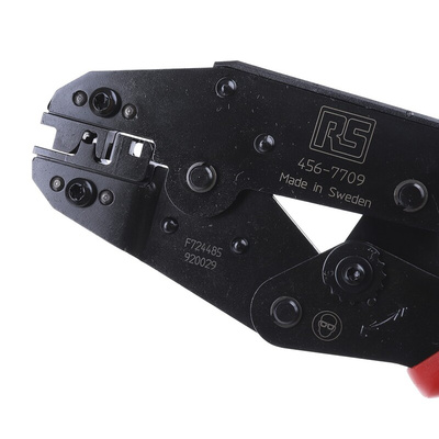 RS PRO Hand Ratcheting Crimp Tool for Flag Shoe Flat Connectors, 0,75 → 2,5mm² Wire