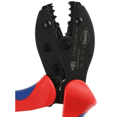 Knipex PreciForce Hand Ratcheting Crimp Tool for BNC Connectors, TNC Connectors