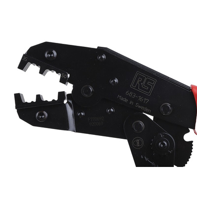 RS PRO Hand Ratcheting Crimp Tool for Wire End Sleeves, 35 → 50mm² Wire