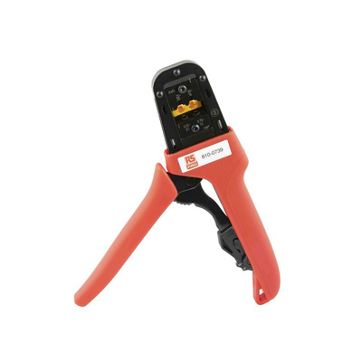 RS PRO Hand Ratcheting Crimp Tool for Crimp Contacts, 0,35 → 1,5mm² Wire