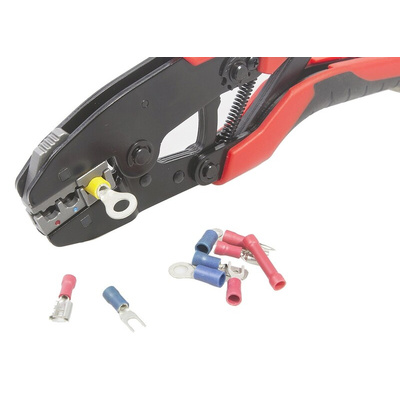 RS PRO Hand Ratcheting Crimp Tool for Insulated Spade Connectors, 0.1 → 10mm² Wire