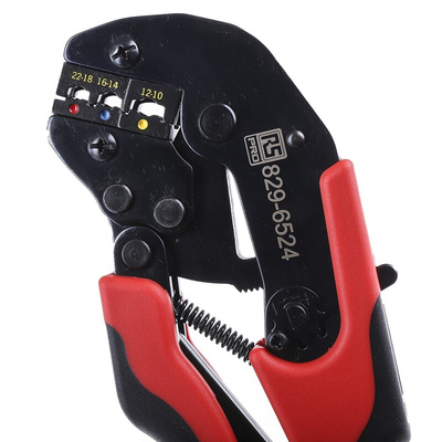 RS PRO Hand Ratcheting Crimp Tool for Insulated Spade Connectors, 0,5 → 6mm² Wire