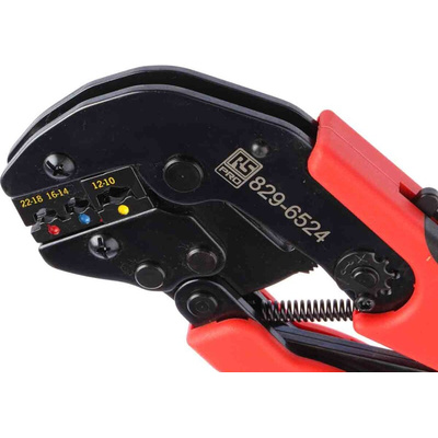 RS PRO Hand Ratcheting Crimp Tool for Insulated Spade Connectors, 0,5 → 6mm² Wire
