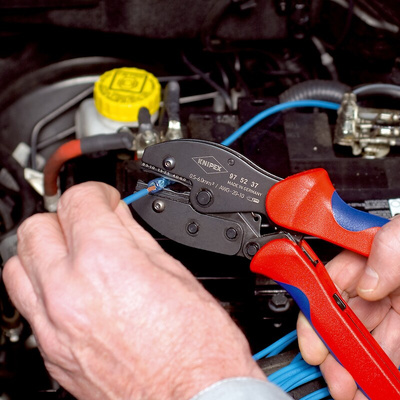 Knipex PreciForce Hand Ratcheting Crimp Tool for Heatshrink Terminals, 0.5 → 6mm² Wire