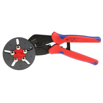 Knipex MultiCrimp Hand Ratcheting Crimp Tool for Uninsulated Open Barrel Terminals, 0.25 → 6mm² Wire