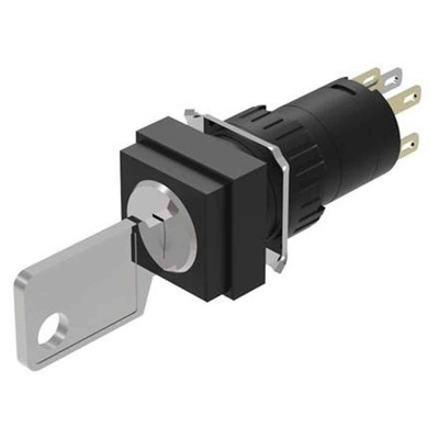 IP65 Keylock Switch, NC/NO, 5 A 2-Way, -25 → +55°C