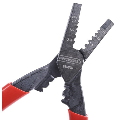 Facom 985 Hand Crimp Tool for Wire Ferrules, 0.5 → 2.5mm² Wire