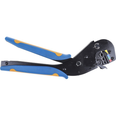 TE Connectivity Tetra-Crimp Hand Ratcheting Crimp Tool for PIDG Splices, PIDG Terminals, Plasti-Grip Terminals