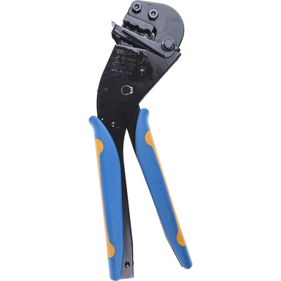 TE Connectivity Tetra-Crimp Hand Ratcheting Crimp Tool for PIDG Splices, PIDG Terminals, Plasti-Grip Terminals