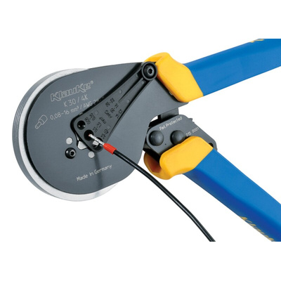 Klauke Hand Ratcheting Crimp Tool for Wire Ferrules, 0.08 → 16mm² Wire