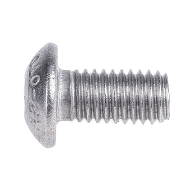 RS PRO M5 x 10mm Hex Socket Button Screw Plain Stainless Steel