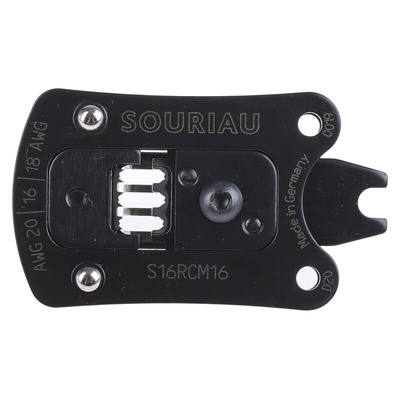 Souriau, UTS Series Crimping Head, Wire size 20 → 16AWG, Hex size 1.6mm