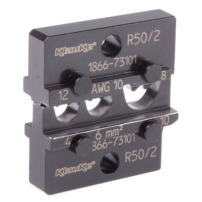 Klauke Crimp Die Set, Open Barrel Terminal, Coaxial Type Cable Lugs
