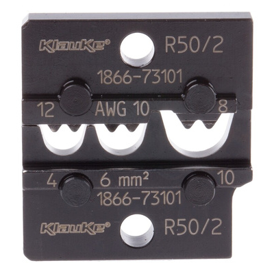 Klauke Crimp Die Set, Open Barrel Terminal, Coaxial Type Cable Lugs