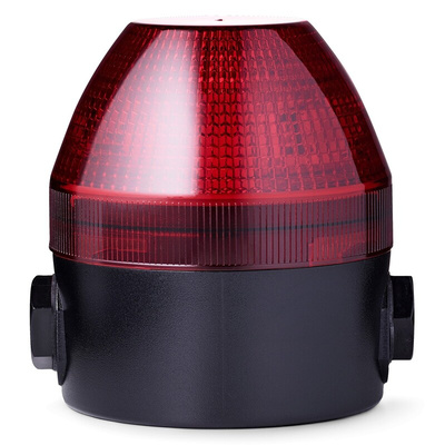 AUER Signal NES Series Red Multiple Effect Beacon, 24-48 V ac/dc, Surface Mount, LED Bulb, IP65, IP67