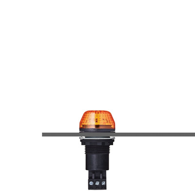 AUER Signal IBS Series Amber Multiple Effect Beacon, 24 V ac/dc, Panel Mount, LED Bulb, IP65