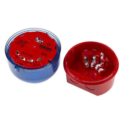 Klaxon PSB Series Blue Flashing Beacon, 10 → 60 V dc, Base Mount, Xenon Bulb, IP65