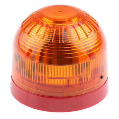 Klaxon Amber Beacon, 10 → 60 V dc, Base Mount, Xenon Bulb