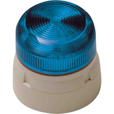 Klaxon Blue Flashing Beacon, 110 V ac, Base Mount, LED Bulb, IP65