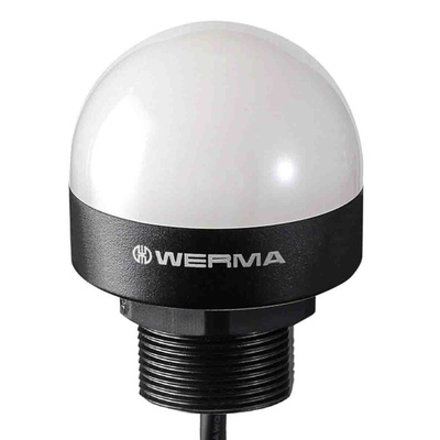 Werma MC55 Series Clear Multiple Effect Beacon, 24 V, Base Mount, LED Bulb, IP65
