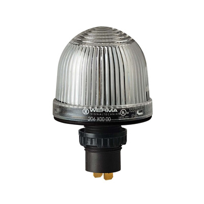 Werma 206 Series Clear Continuous lighting Beacon, 48 V, Built-in Mounting, Filament Bulb