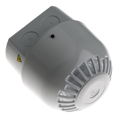 Klaxon Sonos Series Surface Mount Electronic Sounder, 110/230V ac, 102dB at 1 m, IP65, AC, 32-Tone