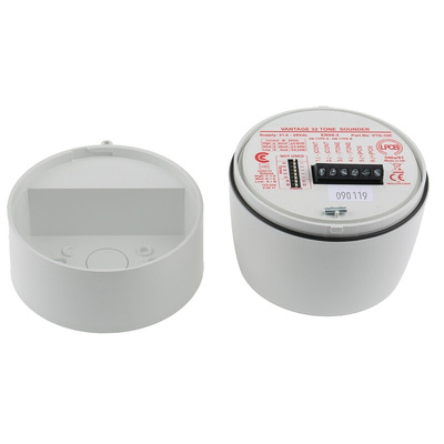 Cranford Controls Vantage Series Surface Mount Electronic Sounder, 21.6 → 28 V dc, 86 → 106dB at 1 m,