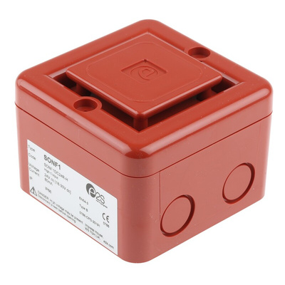 e2s Sonora Series Surface Mount Electronic Sounder, 18 → 30 V dc, 100dB at 1 m, IP66, DC, 10-Tone