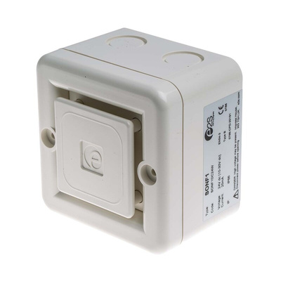 e2s SONF1 Series Surface Mount Electronic Sounder, 10 → 30 V dc, 100dB at 1 m, IP66, DC, 10-Tone