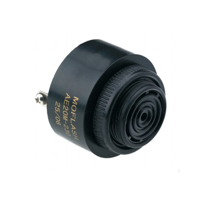 Moflash AE20M Series Panel Mount Buzzer, 230 V, 95dB at 1 m, IP55, AC, Single-Tone