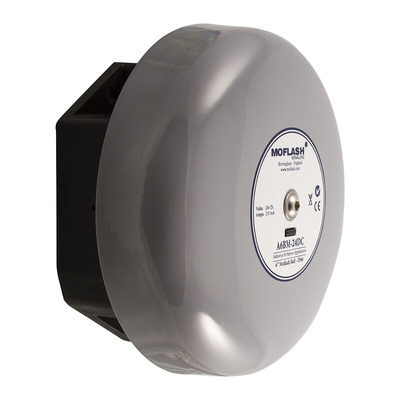 Moflash A6BM Series Surface Mount Electronic bell, 12 V dc, 106dB at 1 m, IP66, DC, Single-Tone