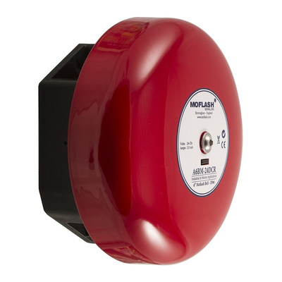 Moflash A6BM Series Surface Mount Siren, 24 V dc, 106dB at 1 m, IP66, DC, Single-Tone