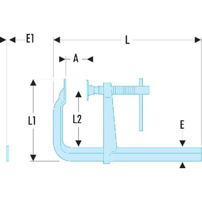 Facom 800mm x 100mm C Clamp