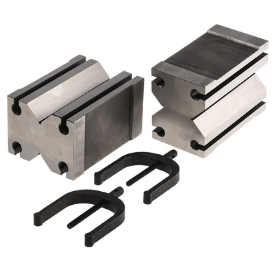 RS PRO Chrome Steel Screw Clamping V-Block, 63.6mm Capacity