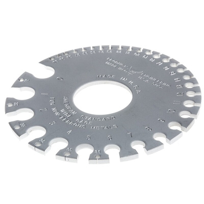 RS PRO Wire Size Gauge, 36AWG to 0AWG, Steel