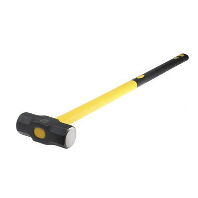 RS PRO Medium Carbon Steel Sledgehammer with Fibreglass Handle, 3.2kg